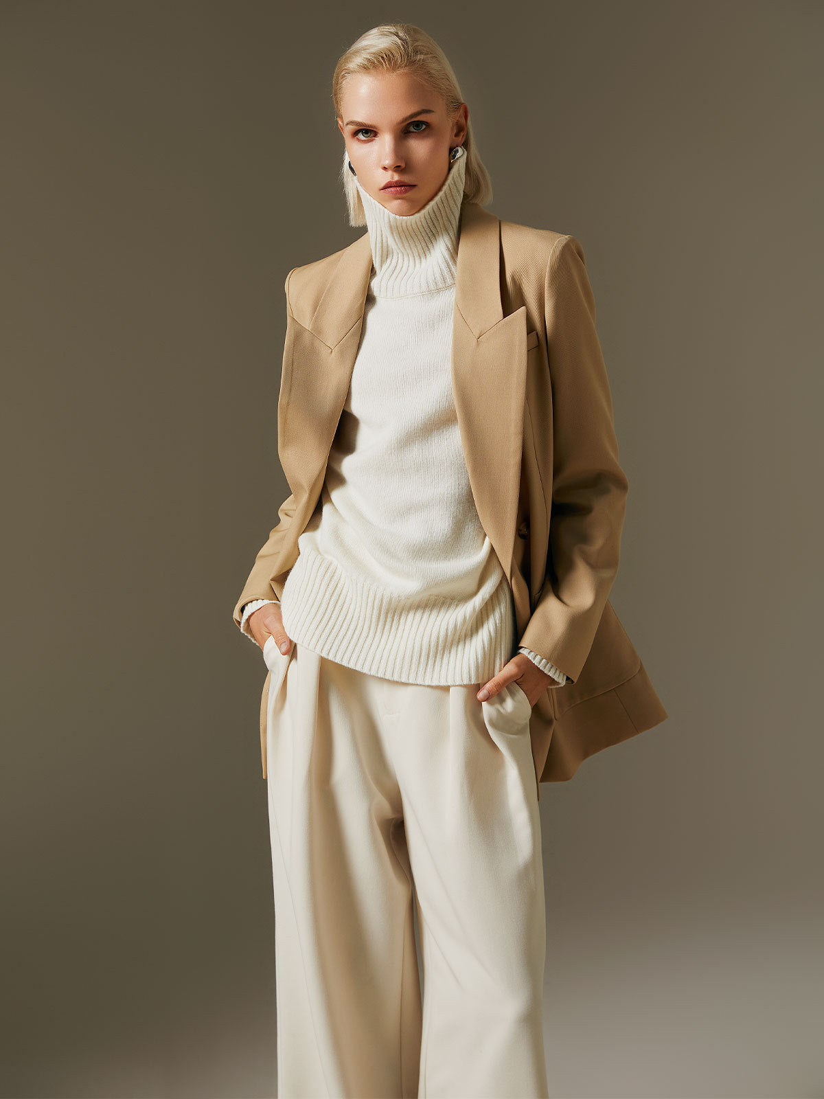 Women's Simple Wool Suit Jacket