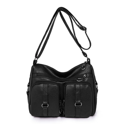 Leather Crossbody Multiple Pockets Bag
