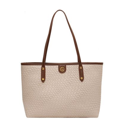 Large Capacity Woven Shoulder Tote